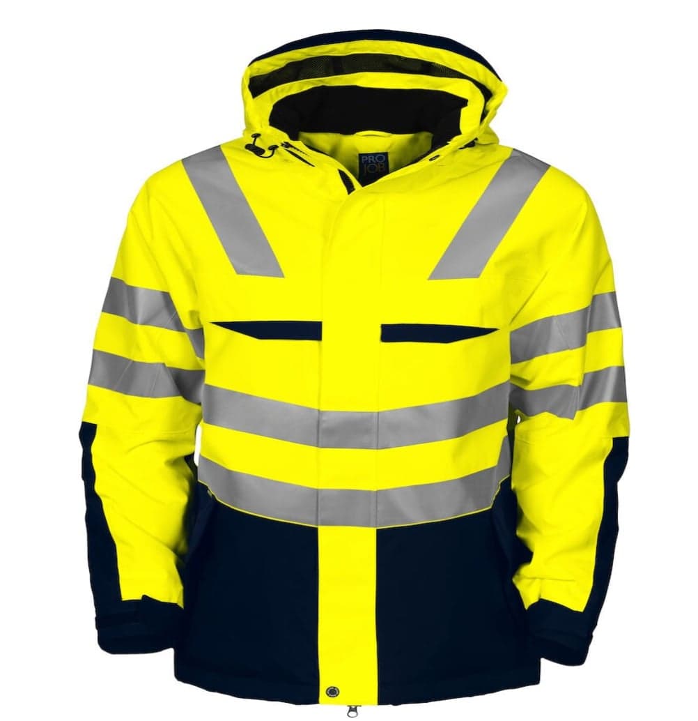 Projob 6418 foret vinterjakke i Gul/Marine til herre